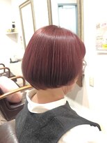 ヘアー グリーン(hair green)&nbsp;40代50代60代/内巻きボブ/丸みボブ/後ろ下りボブ/赤髪