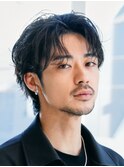 原宿センターパートニュアンスパーマフェザーパーマビジネスヘア