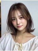 レイヤーカット 顔まわり 韓国風
