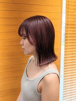 オーガニックエコ 川越(organic+eco)&nbsp;夏◎切りっぱなし外ハネボブ/ブリーチなしカラー/艶髪小顔
