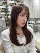 スイ オモテサンドウ(Sui OMOTESANDO)&nbsp;顔まわりにしっかりレイヤーの入ったセミロングスタイル☆
