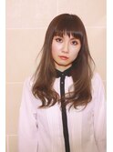 ショートバング☆アッシュグラデーション　　セミロング