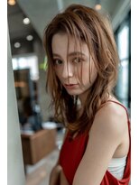 オースティン 門前仲町(AUSTIN)&nbsp;大人かわいい前髪セシルカットココアブラウンフリンジウェーブ