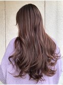 透明感あふれる☆艶髪ピンクベージュ