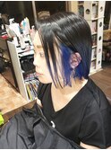 ★表面グラデーションのインナーカラー青【SOMEBRIDGE亀有】