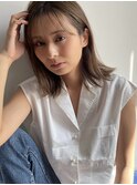 ストレート/外ハネ/抜け感/ウェット/シースルーバング/梅田
