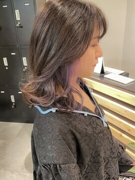 アイリー 名古屋(A/LEE) パープル　イヤリングカラー