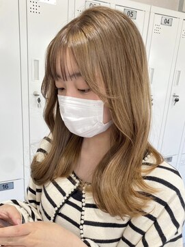 ムク 横浜店(muku) ミルクティーベージュダブルカラーケアブリーチインナーカラー