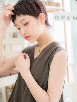 モッズヘア 越谷(mod's hair)&nbsp;大人かわいい黒髪くすみカラーショートウルフh2越谷30代40代!