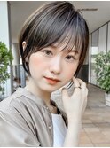 30代40代50代耳かけショート前髪なしハンサムショートカット小顔