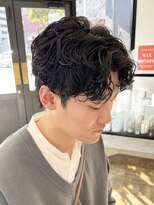 ヘアーアイスカルテット(HAIR ICI QUARTET)&nbsp;王道メンズショート☆外ハネ無造作ブラック10代20代30代