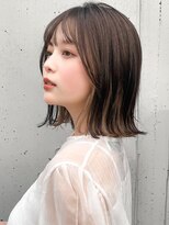 似合わせカットこなれヘア美髪デザインカラーセミディ愛され