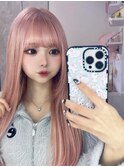 【model→risa】ペールピンク/ハイトーン/ダブルカラー/池袋