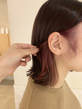 リリィ ヘアデザイン(LiLy hair design) 【minami】イヤリングカラー／ペールピンクバイオレット