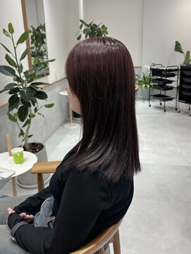 レンジヘアー(lange hair) ワインレッドブラウン【ブリーチなし/ストレート/縮毛矯正】