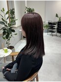 ワインレッドブラウン【ブリーチなし/ストレート/縮毛矯正】
