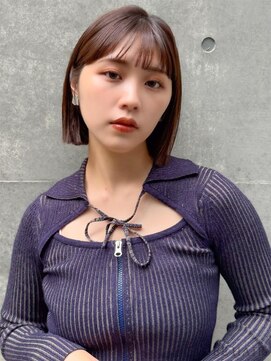 オーブ ヘアー ウィング 水沢店(AUBE HAIR wing) 20代・30代_大人可愛い_耳かけタッセルボブ
