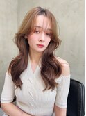 Aimee 町田   キャラメルブラウン×シースルーバング
