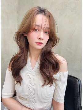 エイミー(Aimee) Aimee 町田 キャラメルブラウン×シースルーバング