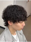 マッシュ＋波巻きパーマ
