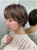 ミニウルフレイヤーカット顔周りカット前髪カットショート/大宮
