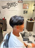 【BarBerBROS】ニュアンスパーマ　センターパート