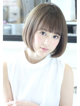 ビューブルー 亀戸錦糸町(VIEW BLUE) 髪質改善暗めカラーグランマッシュショートくせ毛縮毛矯正