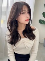 ソヨン 栄2号店(SOYON)&nbsp;前髪/大人ガーリー/小顔/似合わせカット/黒髪/オリーブグレー