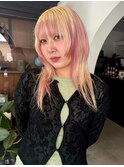【Blond × pink 】layer cut☆