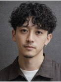 スパイラルパーマ 眉カット 刈り上げヘア 波巻きパーマ 