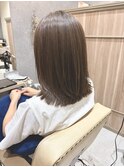 【透明感カラー】シルクのようなツヤ髪ストレートセミロング