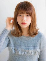 ルティア(Lutia) 外はねラブスタイル オレンジベージュ