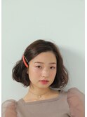 ボブスタイル×バレッタアレンジ