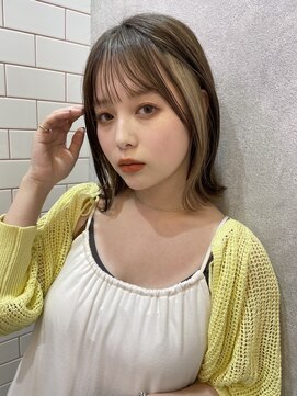 ロンド レア 天神大名店(Lond Le’a) ダブルカラー/インナーカラー/ミルクティ/こなれミディ