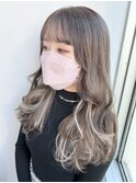 ハイライトカラー エクステごとカラー グレージュ /miaki