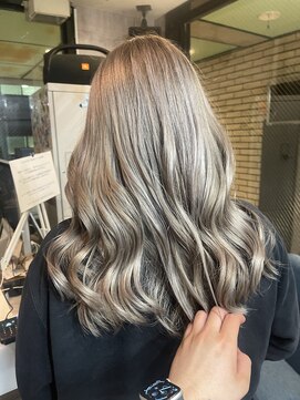 ラフ(LAFF) #バレイヤージュ#グレージュカラー#ボブウルフ#ココアベージュ