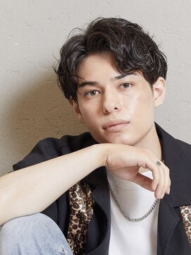 アンフィニー 銀座(ANFINI) 男髪ショートヘア×ランダムパーマスパイラル