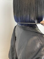 ノラギンザユー(NORA GINZA/U) ボブ顔まわりカットエンドカラー裾カラーデザインカラー