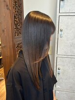 ヘアリゾート粋 新宿三丁目本店&nbsp;うる艶ストレート/レイヤーカット/ナチュラルブラウン