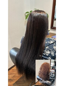 オルブライト(Albright) 低ダメージ弱酸性縮毛矯正Beforeafter