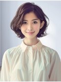 アプリコットオレンジハイライトカラーサーフカール夏くびれヘア