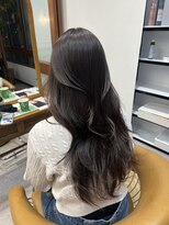 ロンドジェネルーズ 柏(Lond generous)&nbsp;ウェーブミディアムメルティカラー×レイヤーカット韓国[柏柏]