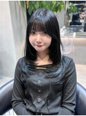 ミニウルフレイヤーカット顔周り前髪韓国ショートボブ