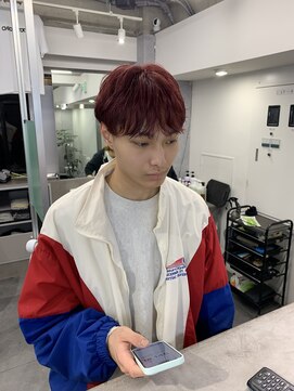 クロムトウキョウ ザ バーバー ネオン 新宿店(CHROM TOKYO the Barber ne/on) ワインレッドカラー