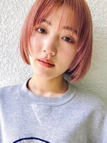 イメチェン/ホワイトブロンド/外ハネボブ/美髪/表参道/髪質改善