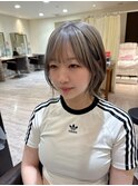 ハイトーン切りっぱなしボブ