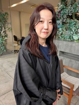 こなれロング×レッドブラウン