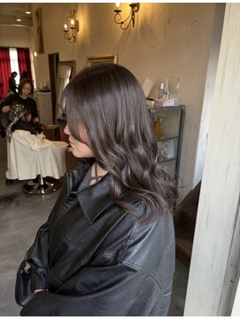 棗 ブリーチ無し艶カラー