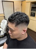 極道パーマ×ホワイトメッシュ