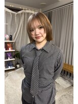 シプレ(cipre) 柔らかブリーチカラー×シースルーレイヤーボブ